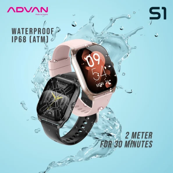 ADVAN Smartwatch SE1 AI Voice Assistant IPS 1.83" Bluetooth Call Waterproof IP68 - Image 4