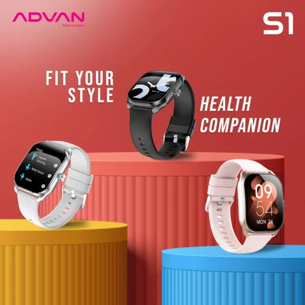 ADVAN Smartwatch SE1 AI Voice Assistant IPS 1.83" Bluetooth Call Waterproof IP68 - Image 5