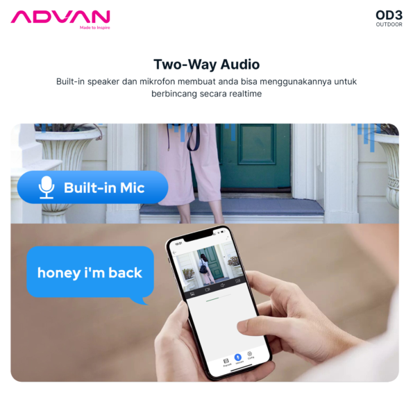 ADVAN Smart IP Camera OD3 CCTV 3MP 2K Outdoor Waterproof IP65 CCTV WIFI PTZ - Image 6